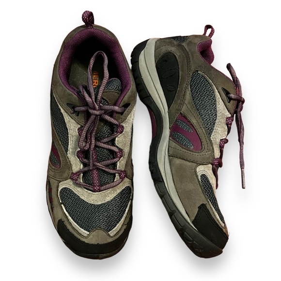 Merrell Azura Hiking Shoes Suede Mesh Lace Up Waterproof Castle Rock/Purple 8.5 - Picture 1 of 10